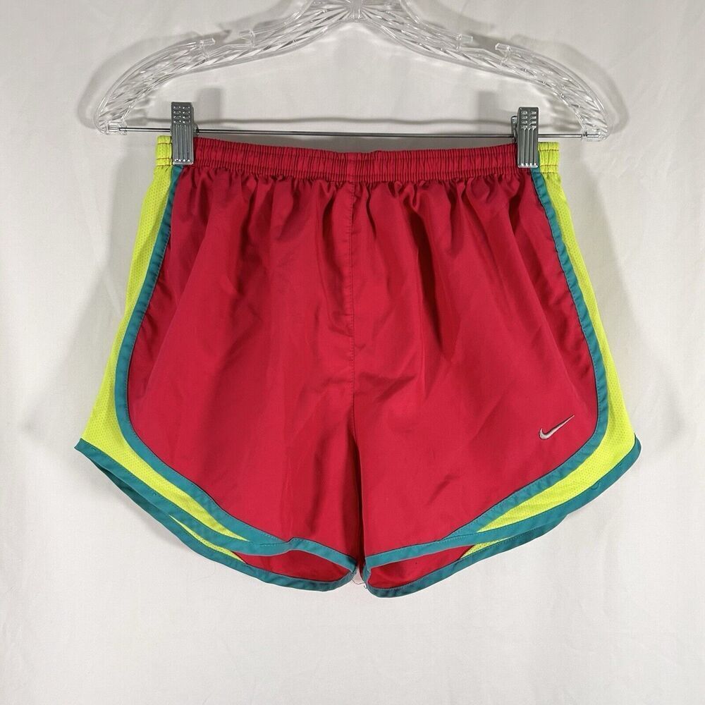 Nike Running Shorts Women's Medium Pink Pull On Drawstring Lined Dri-Fit